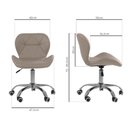 Ver imagem 4 de Kit 4 Cadeiras Office Eiffel Slim Giratória Base Cromada com Rodízios e Ajuste de Altura