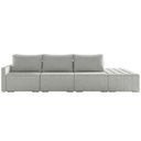 Ver mais imagens de Sofá Ilha Modular com Puff para Sala Living 342cm Georgia K04 Linho Cinza - Mpozenato