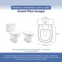 Ver imagem 3 de Assento Sanitário Tampa de Vaso Branco Resina Poliester Avant Plus para Bacia Incepa