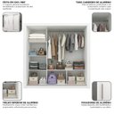 Ver imagem 6 de Guarda-Roupa Casal 3 Portas 100% MDF Roma
