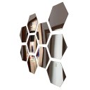 Ver imagem 4 de Kit com 20 Espelhos Decorativos Adesivos em Formato de Hexágono. Versatilidade para a Sua Decoração