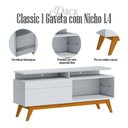 Ver imagem 3 de Rack Bancada Classic 1 Gaveta com Nicho 1.4 Branco Acetinado - Imcal