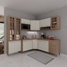 Cozinha Modulada Completa Fidelitá Paris 7 Peças 410cm 16 Portas 3 Gavetas com Tampo - 1