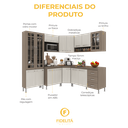Ver imagem 7 de Armário de Cozinha Modulada Completa Fidelitá Paris 7 Peças 410cm 16 Portas 3 Gavetas com Tampo