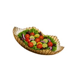 Centro de Mesa Fruteira Saladeira de Vidro Ambar - 2
