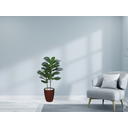 Ver imagem 2 de Planta Árvore Artificial Ficus Lyrata Real Toque Verde 1m Kit + Vaso E. Marrom 30 cm