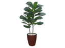 Ver imagem 1 de Planta Árvore Artificial Ficus Lyrata Real Toque Verde 1m Kit + Vaso E. Marrom 30 cm
