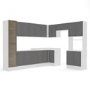 Ver imagem 2 de Cozinha Completa Modulada 10 Peças com Cristaleira e Rodapé Pérola Yescasa