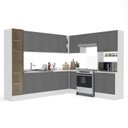 Ver imagem 5 de Cozinha Completa Modulada 10 Peças com Cristaleira e Rodapé Pérola Yescasa