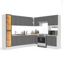 Ver imagem 7 de Cozinha Completa Modulada 10 Peças com Cristaleira e Rodapé Pérola Yescasa
