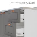 Ver mais imagens de Cozinha Completa Modulada 10 Peças com Cristaleira e Rodapé Pérola Yescasa