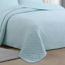 Ver imagem 4 de Colcha Matelassê - King Size - Pliê - Azul - C/ Porta Travesseiro - Camesa