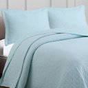 Ver imagem 3 de Colcha Matelassê - King Size - Pliê - Azul - C/ Porta Travesseiro - Camesa