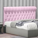 Ver imagem 1 de Cabeceira Tóquio 100 cm Suede Rosa Bebê