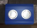 Ver imagem 3 de Esteira Bandeja Braço De Sofá Azul Bic Porta Copos Alumínio.