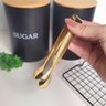 Pegador Dourado Frio Gelo Açucar Mini Pinça Inox Buffet 10un - 5