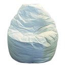 Ver imagem 1 de Puff Pera Cheio Corino Branco - Dominic Decor