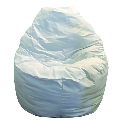 Puff Pera Cheio Corino Branco - Dominic Decor