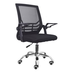 Cadeira Secretária Giratória Braço Flexível Best Chair - Preta - 7