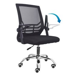 Cadeira Secretária Giratória Braço Flexível Best Chair - Preta - 6