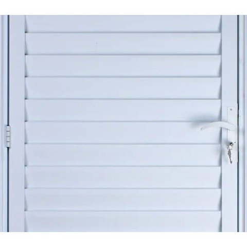 Porta de Aluminio Palheta Ventilada Direita Linha Premium:2,10 X 0,90/branco