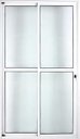 Ver imagem 1 de Porta de Aluminio Sacada 2 Folhas Móveis com Fechadura Linha Premium:2,10 X 1,50/branco
