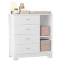 Ver imagem 3 de Guarda Roupa e Cômoda Infantil New Katatau Branco Acetinado – Reller