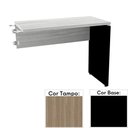 Ver imagem 1 de Mesa de Escritório Complemento 90 x 45cm Pé Painel Pe25 em Mdp Cor Noce Naturalle e Base Preta