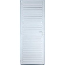 Porta de Alumínio Palheta Ventilada 210 x 80 Direita Linha All Soft Cor Branco - 1