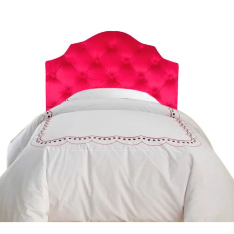 Cabeceira P. Cama Box Solteiro Captonê Deluxe em Veludo Pink