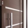 Porta Pivotante de Aluminio Bronze Lambril 210 X 120 com Puxador 80cm e Kit Fechadura Direita - 3