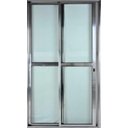 Ver imagem 2 de Porta de Alumínio de Correr Balcão 2 Folhas Móveis 210 x 120 Brilhante Linha 25 com Chave