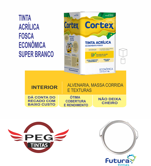 Tinta Acr Lica Futura Fosca Cortex Economica Litros Azul Meia Noite Madeiramadeira