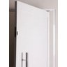 Porta Pivotante de Aluminio Branco Lambril 240 X 120 com Puxador 80cm e Kit Fechadura Direita - 3