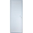 Ver imagem 1 de Porta de Alumínio Palheta 210 x 80 Esquerda Linha All Modular Cor Branco
