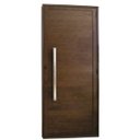 Ver imagem 1 de Porta de Alumínio Lambril com Puxador Cor Amadeirada 210 x 80 Direita Linha All Soft