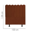 Ver imagem 3 de Cabeceira Estofada Alanis 100CM Solteiro Suede Terracota - D A DECOR