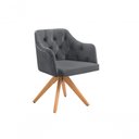 Ver imagem 1 de Poltrona Decorativa 1 Lugar Zara Pe Madeira Unidecor Capuccino