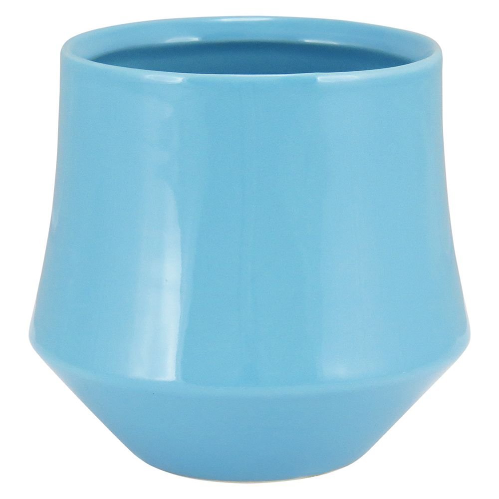 Vaso Hover Decorativo de Cerâmica Azul Para Sala Quarto Luxo