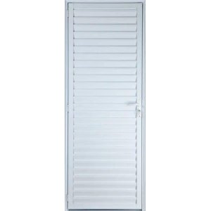 Porta de Aluminio Palheta Esquerda Linha Premium:2,10 X 0,60/branco
