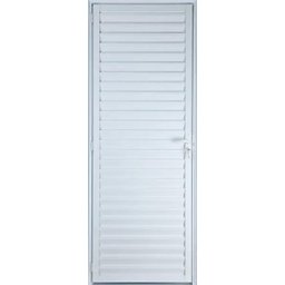 Porta de Alumínio Palheta 210 x 100 Direita Linha All Soft Cor Branco - 1