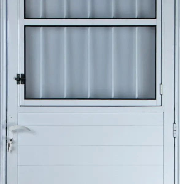 Porta de Alumínio Lambril Postigo Cor Branca 210 x 90 Direita Vidro Mini Boreal Linha All Soft - 2