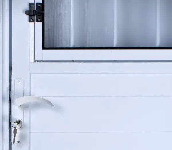 Porta de Alumínio Lambril Postigo Cor Branca 210 x 90 Direita Vidro Mini Boreal Linha All Soft - 3