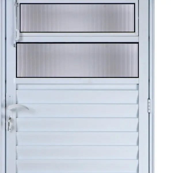 Porta de Alumínio Basculante Cor Branco 210 x 70 Direita Linha All Modular - 2