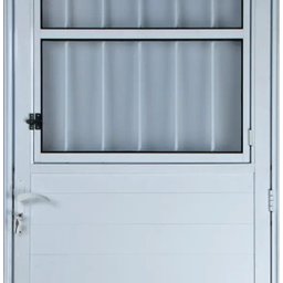 Porta de Alumínio Lambril Postigo Cor Branca 210 x 80 Direita Vidro Mini Boreal Linha All Soft - 2