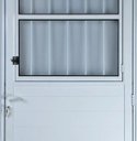 Ver imagem 2 de Porta de Aluminio Postigo Lambril Direita Linha Premium:2,10 X 0,80/branco