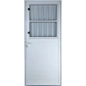 Porta de Aluminio Postigo Lambril Direita Linha Premium:2,10 X 0,70/branco