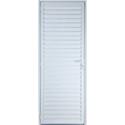 Porta de Alumínio Palheta 210 x 80 Direita Linha All Soft Cor Branco - 1