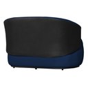 Ver imagem 3 de Poltrona Namoradeira Sofá Orgânico 2 Lugares Beatriz Suede Composê Corino Preto - Suede Azul Marinho