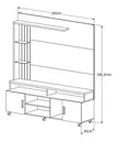 Ver imagem 5 de Estante Home Ocean Off-white/Canela Para Tv Até 65 Polegadas -2 Portas e Nicho com Leds Carmolar